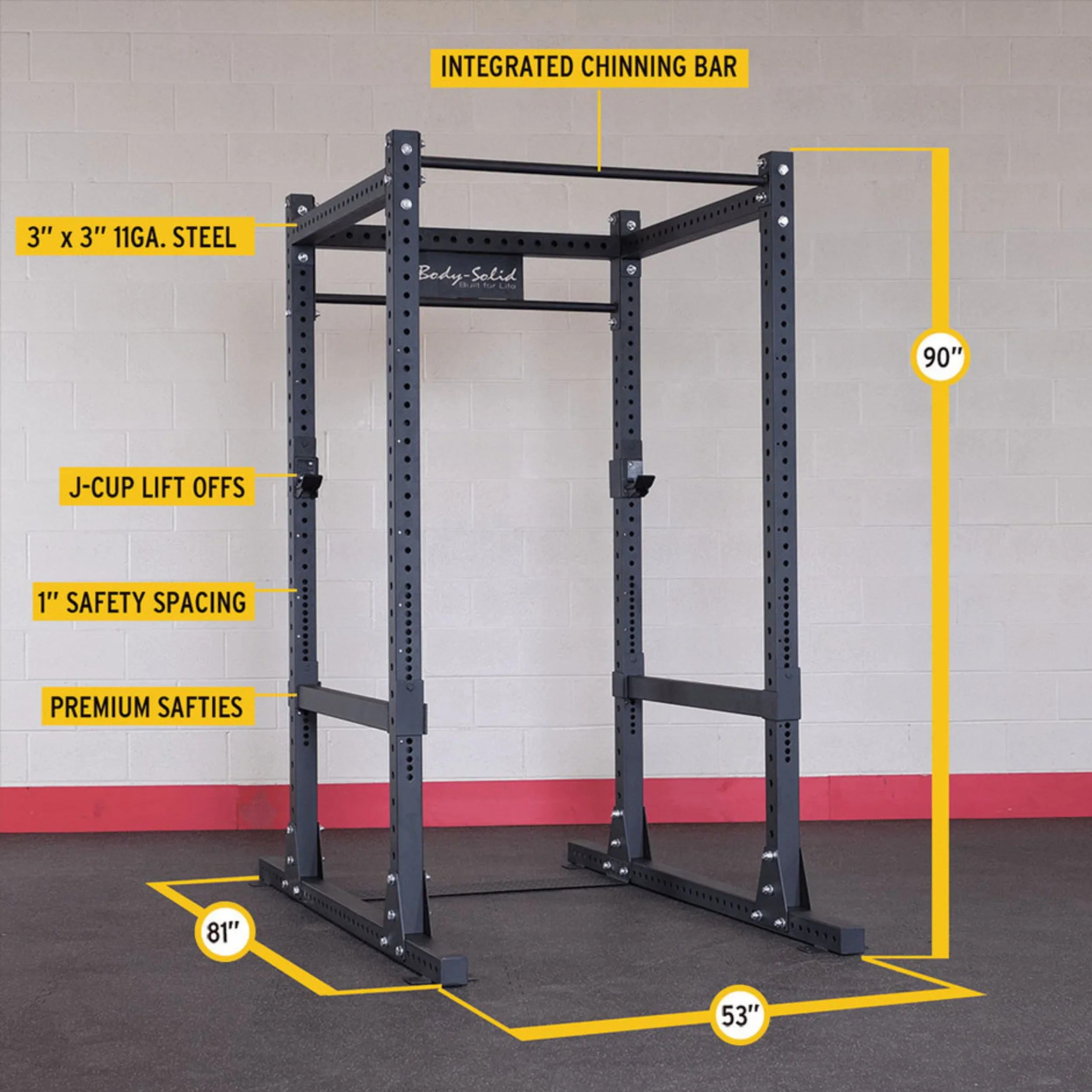 Body-Solid SPR1000SS Commercial Power Rack w/Power Rack Strap Safeties (New) - Image 6