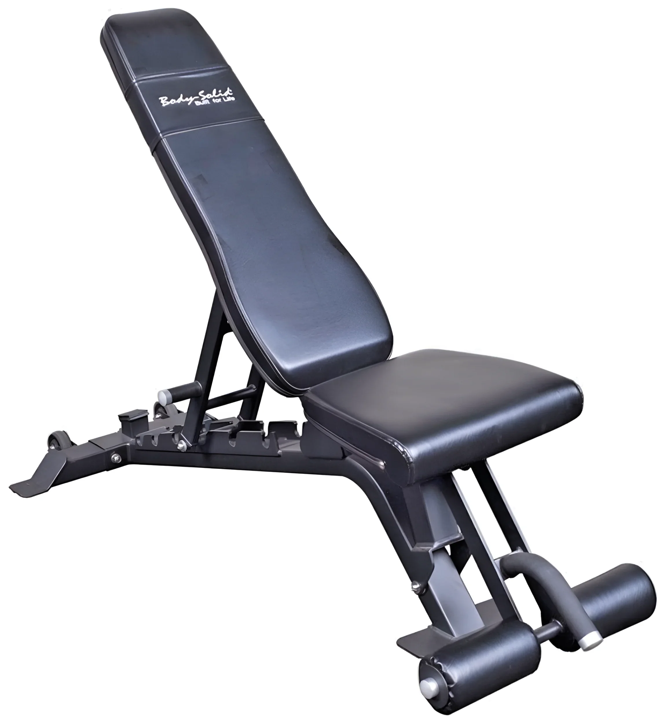 Body-Solid SPR1000SSBackP5 Extended Power Rack w/Adjustable Commercial Bench and Power Rack Strap Safeties (New) - Image 3