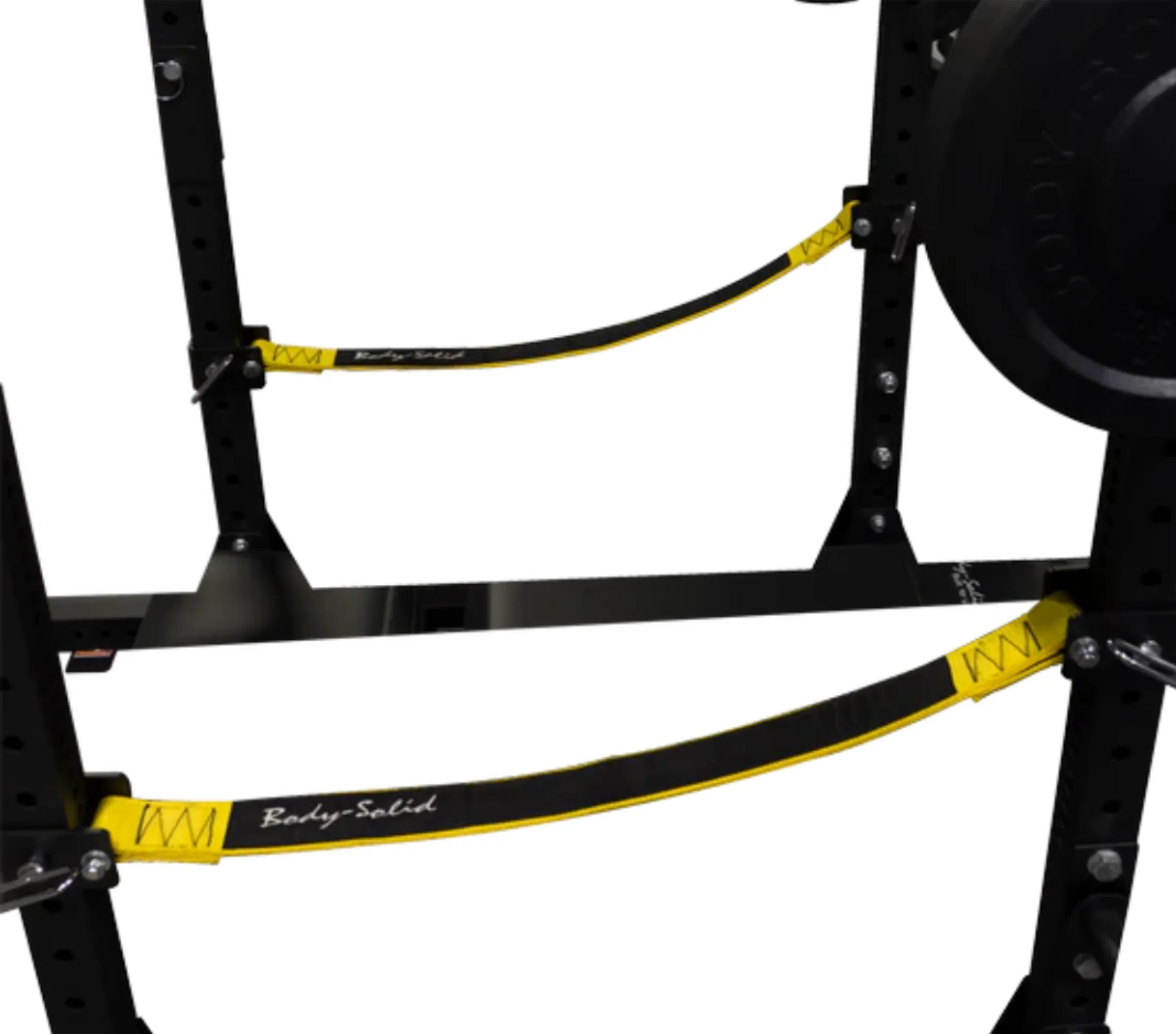 Body-Solid SPR1000SSBackP5 Extended Power Rack w/Adjustable Commercial Bench and Power Rack Strap Safeties (New) - Image 4