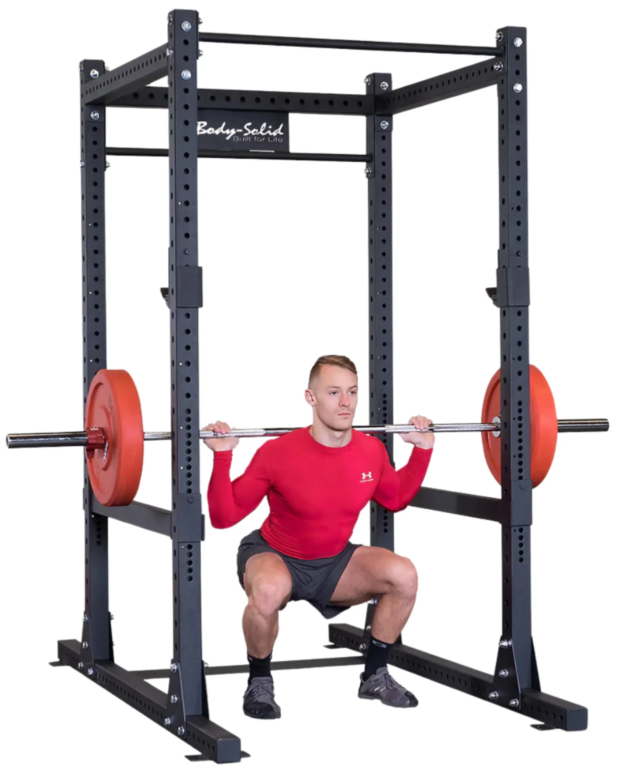 Body-Solid SPR1000SSP2 Commercial Power Rack w/Power Rack Strap Safeties + Adjustable Bench (New) - Image 5