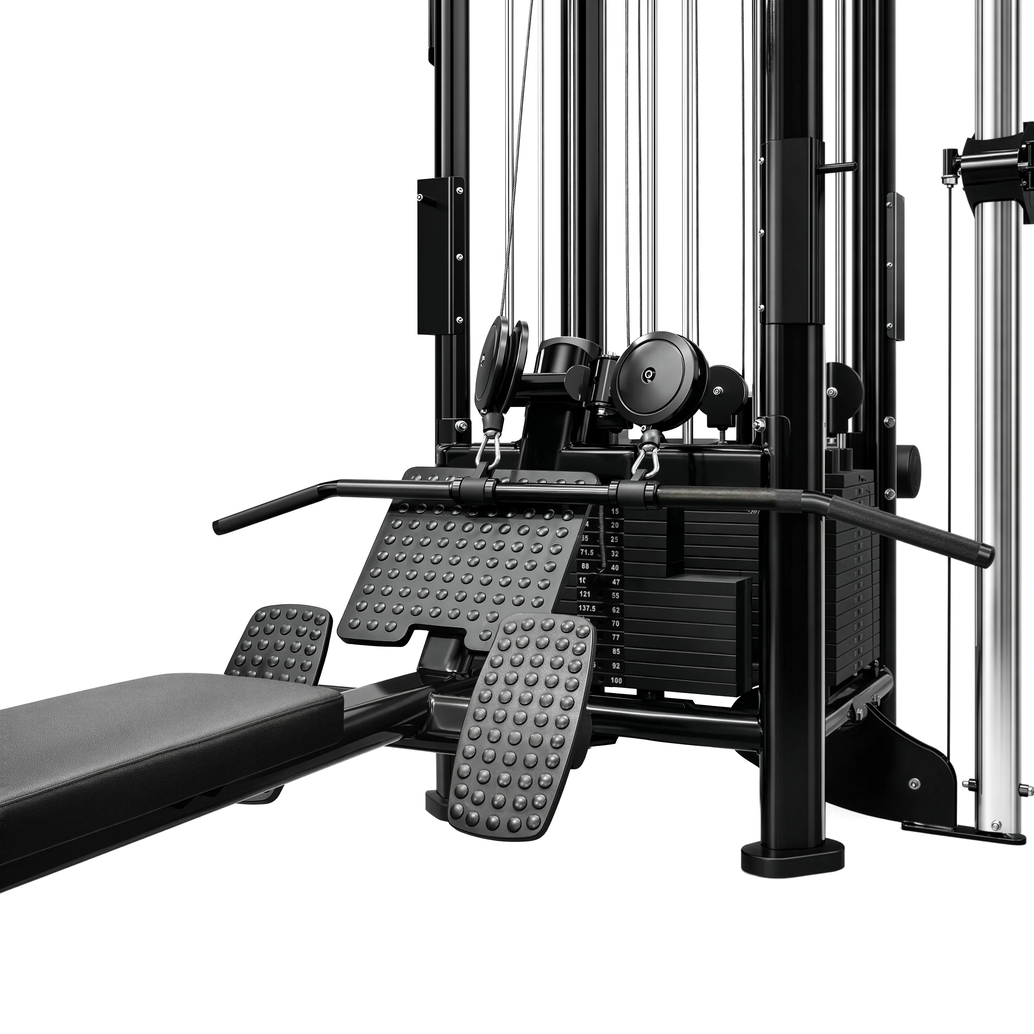 French Fitness FFB Black 4 Stack Multi Jungle Gym (New) - Image 15