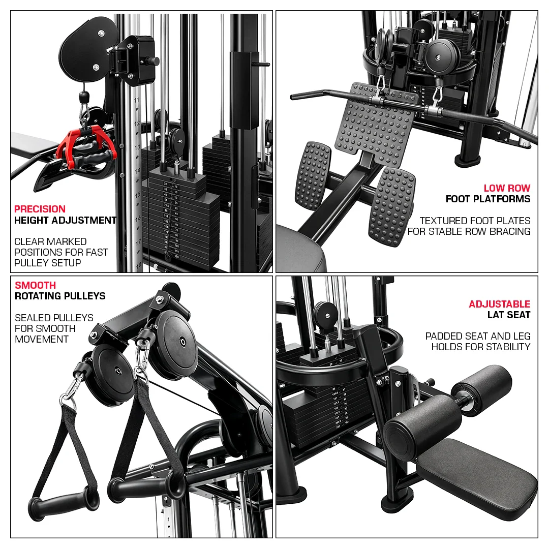 French Fitness FFB Black 4 Stack Multi Jungle Gym (New) - Image 3