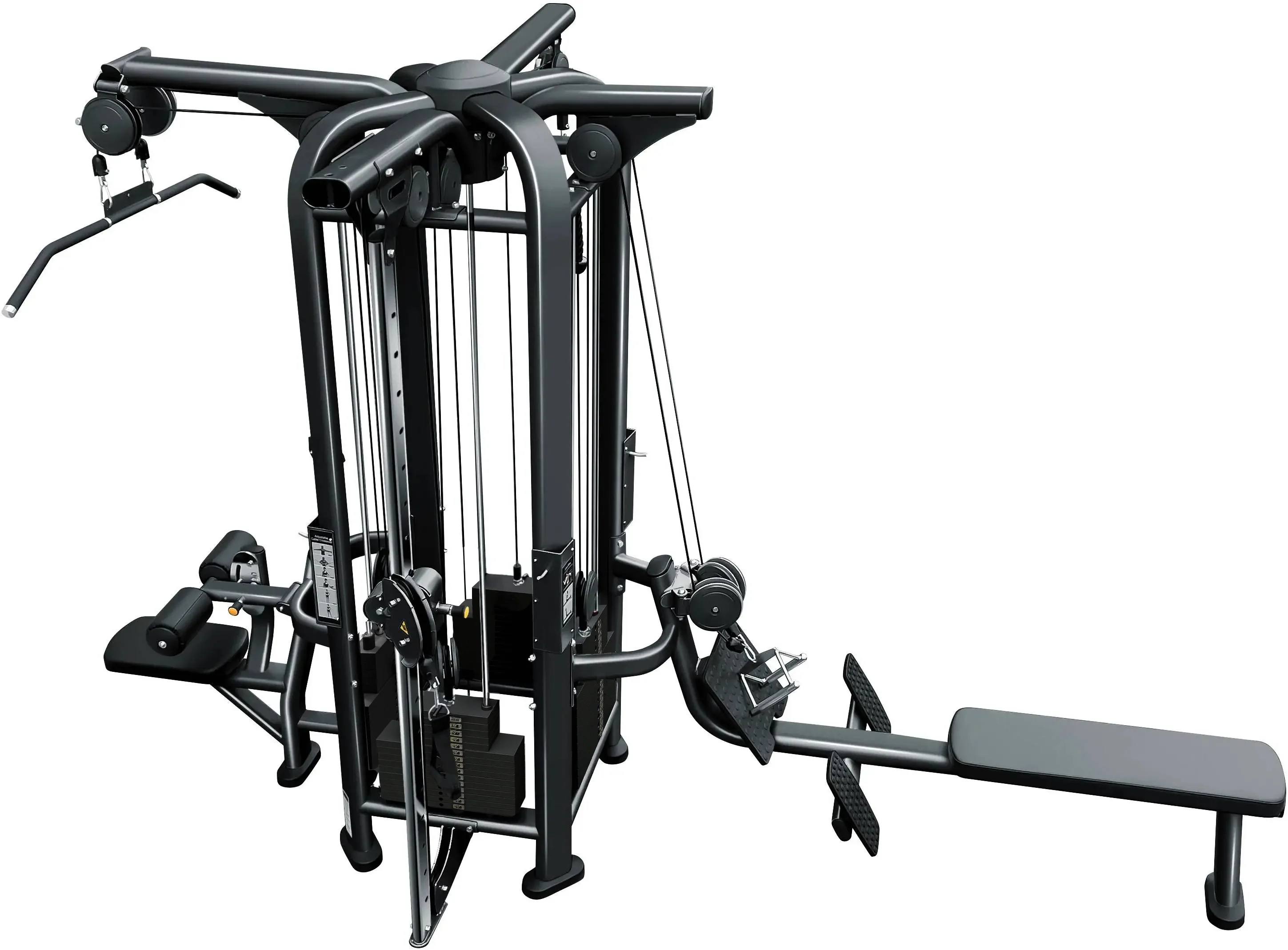 French Fitness FFB Black 4 Stack Multi Jungle Gym (New) - Image 4