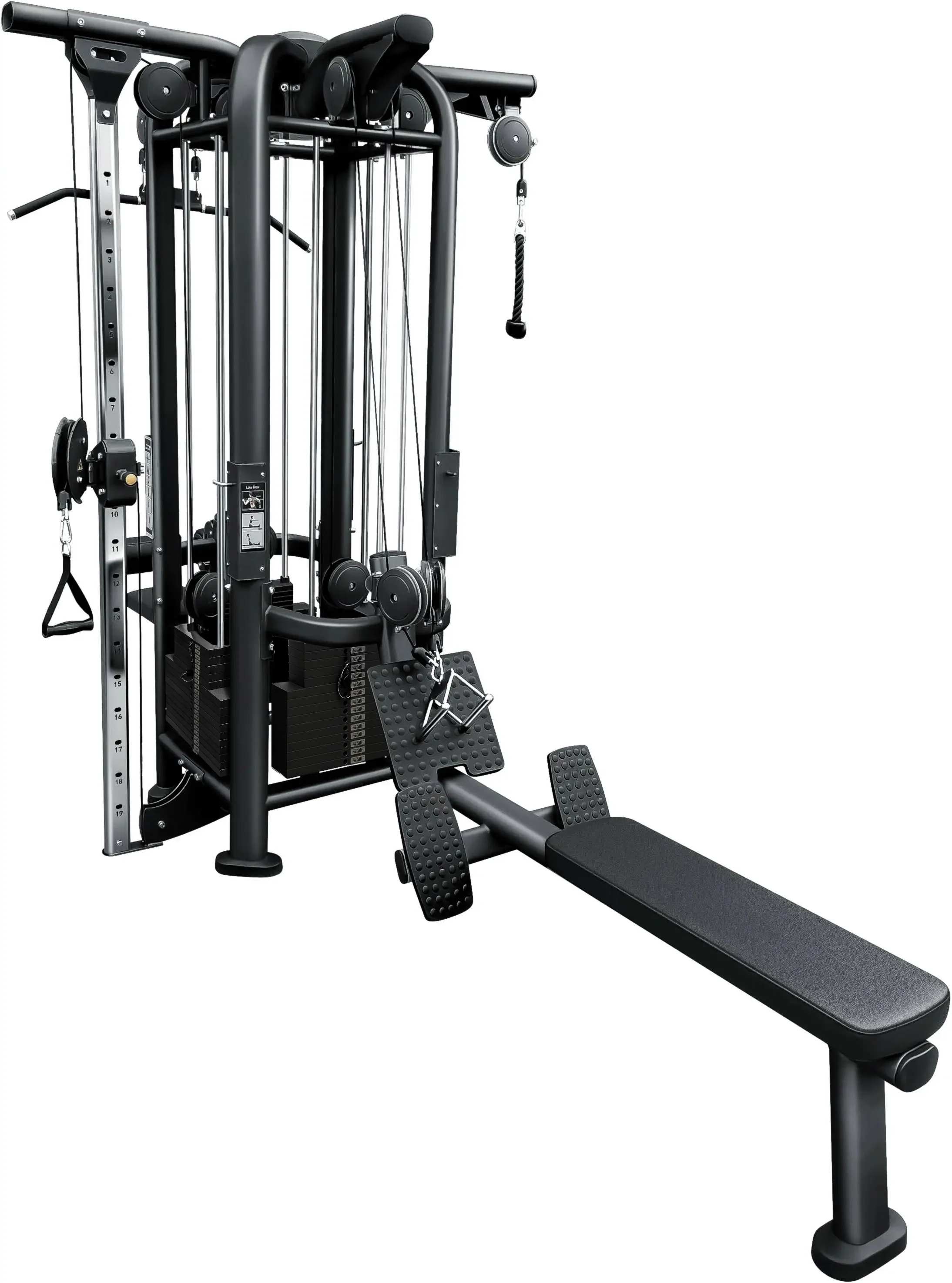 French Fitness FFB Black 4 Stack Multi Jungle Gym (New) - Image 5