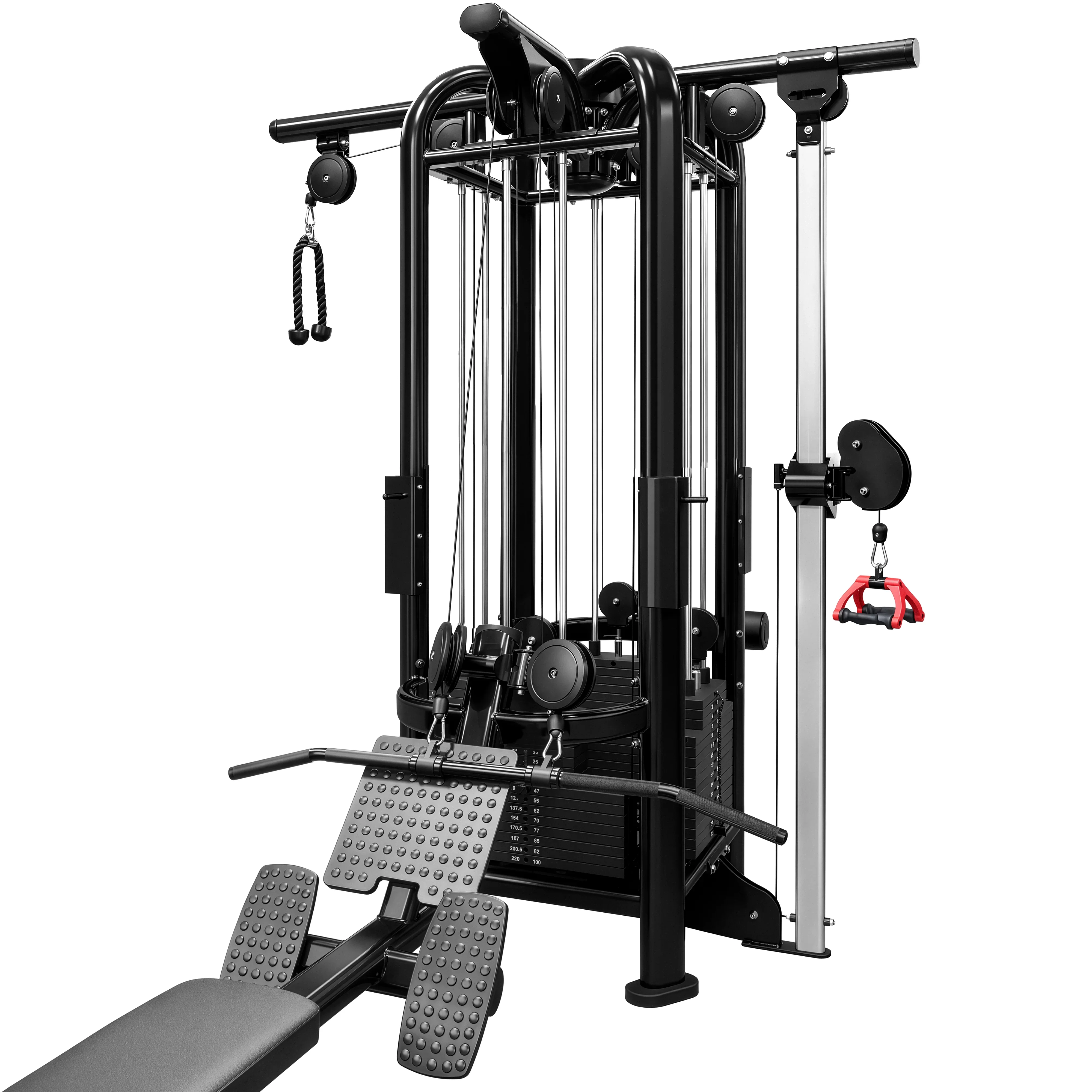 French Fitness FFB Black 4 Stack Multi Jungle Gym (New) - Image 6