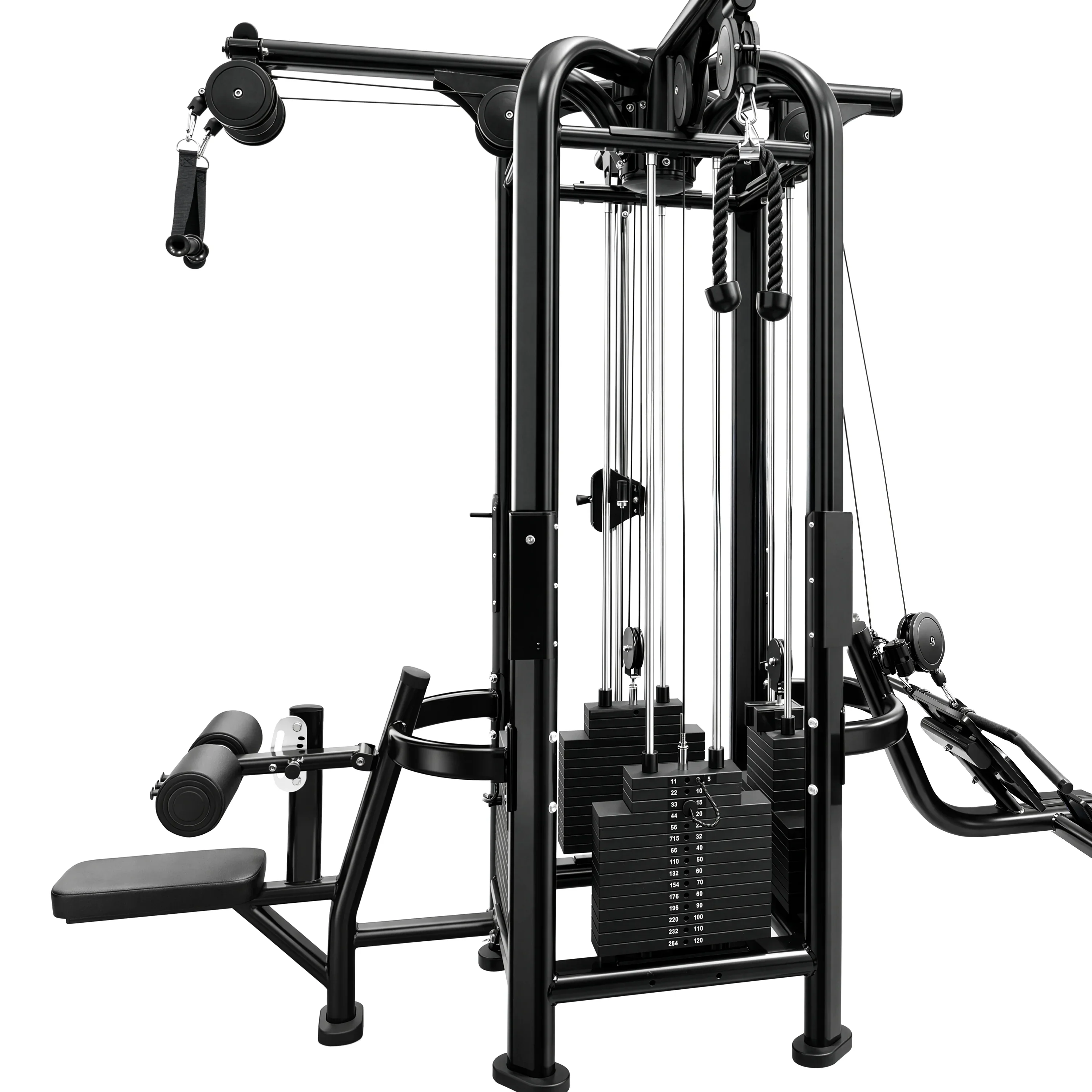 French Fitness FFB Black 4 Stack Multi Jungle Gym (New) - Image 7