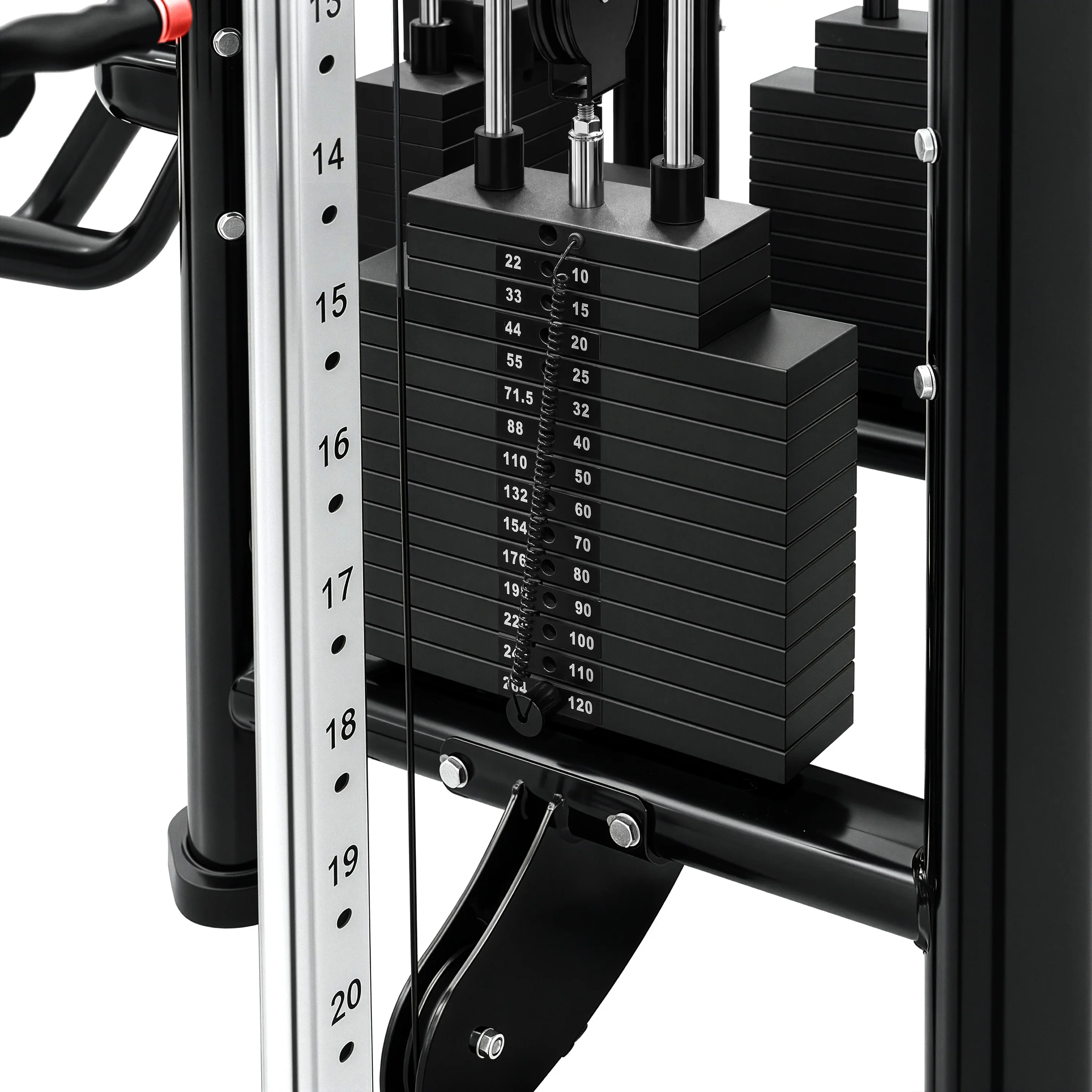 French Fitness FFB Black 4 Stack Multi Jungle Gym (New) - Image 9