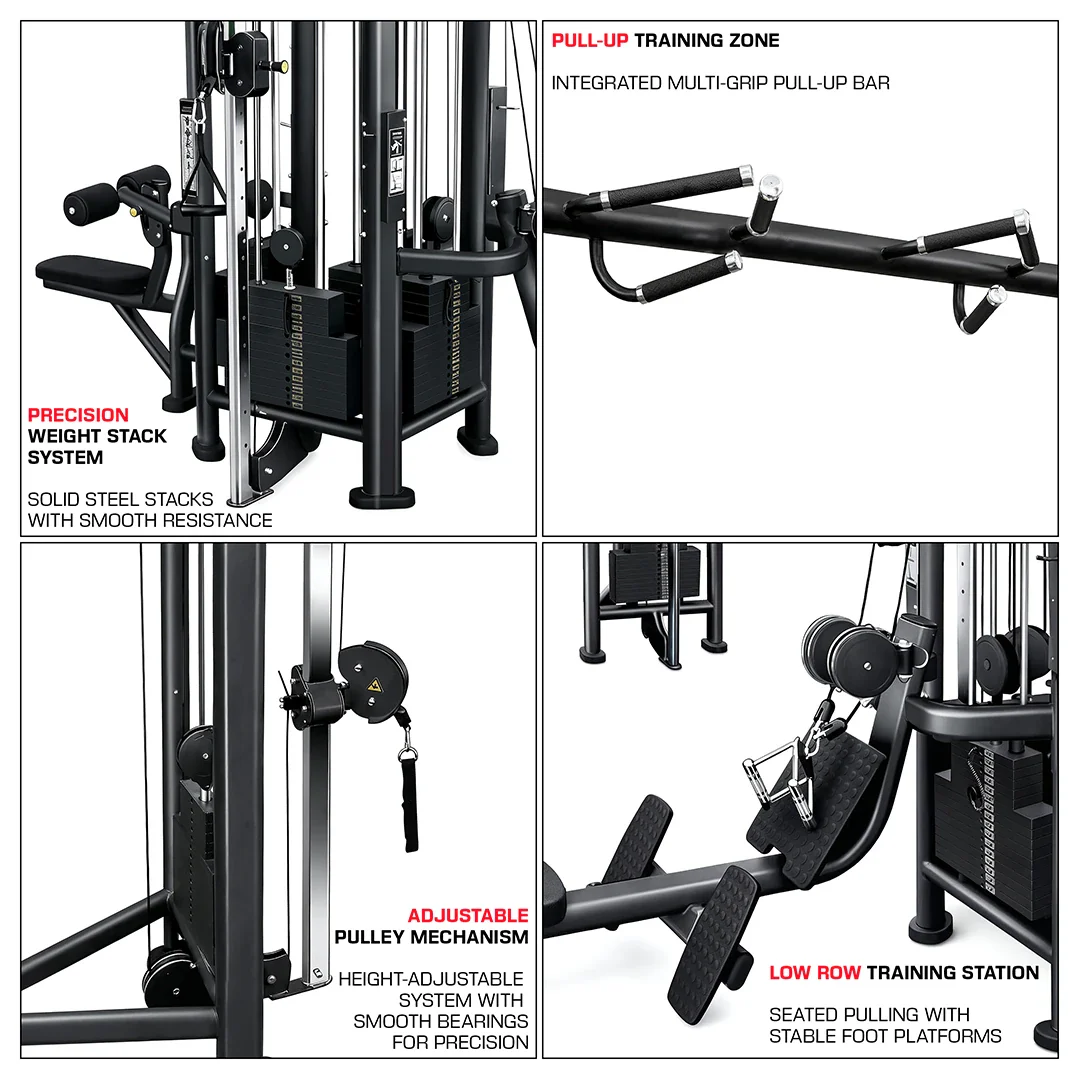 French Fitness FFB Black 5 Stack Multi Jungle Gym (New) - Image 3