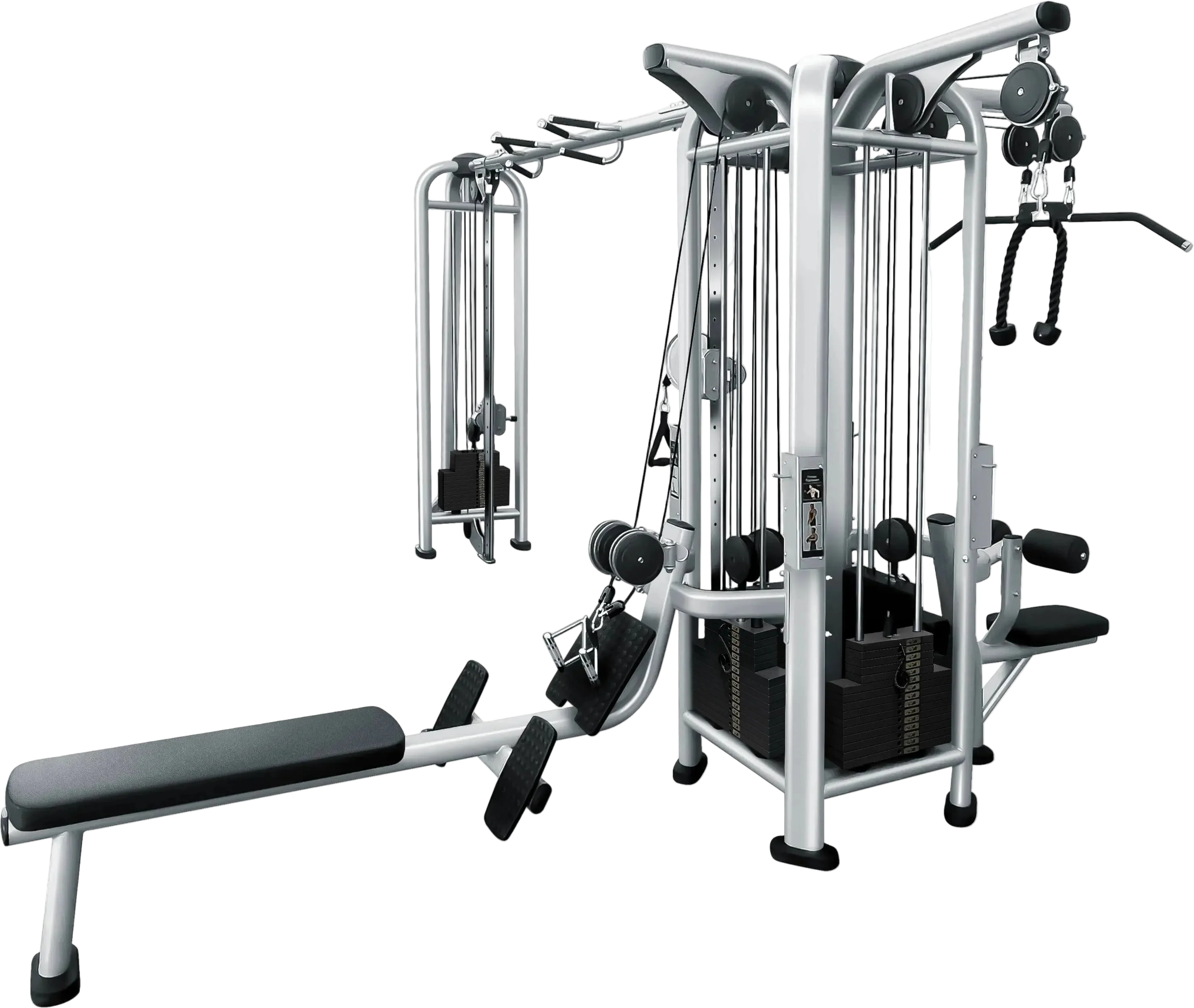 5 Stack Multi Jungle Gym - French Fitness FFS Silver (New)