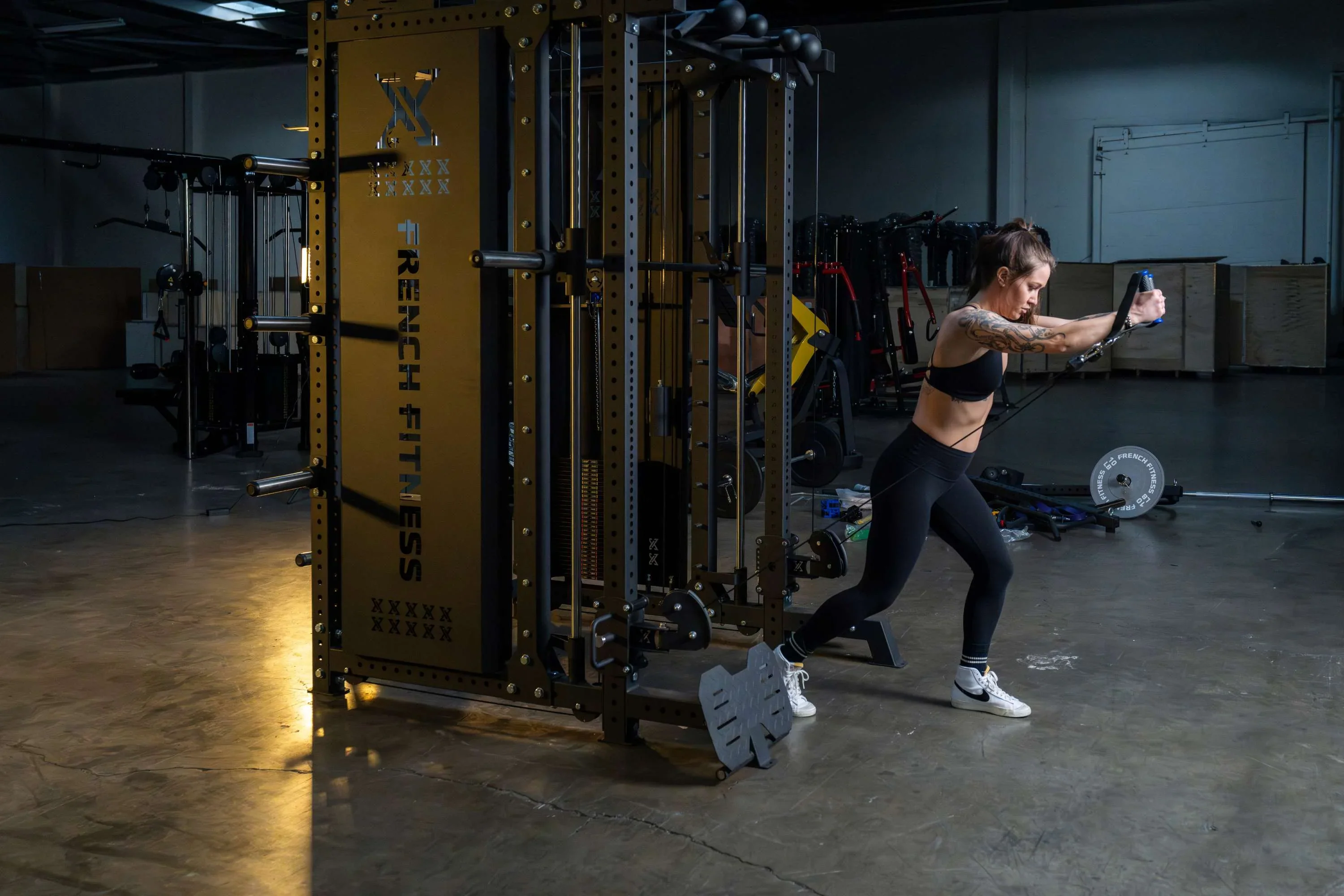 French Fitness FSR100-CB Commercial Cable Smith Rack w/Counter Balance (New) - Image 17