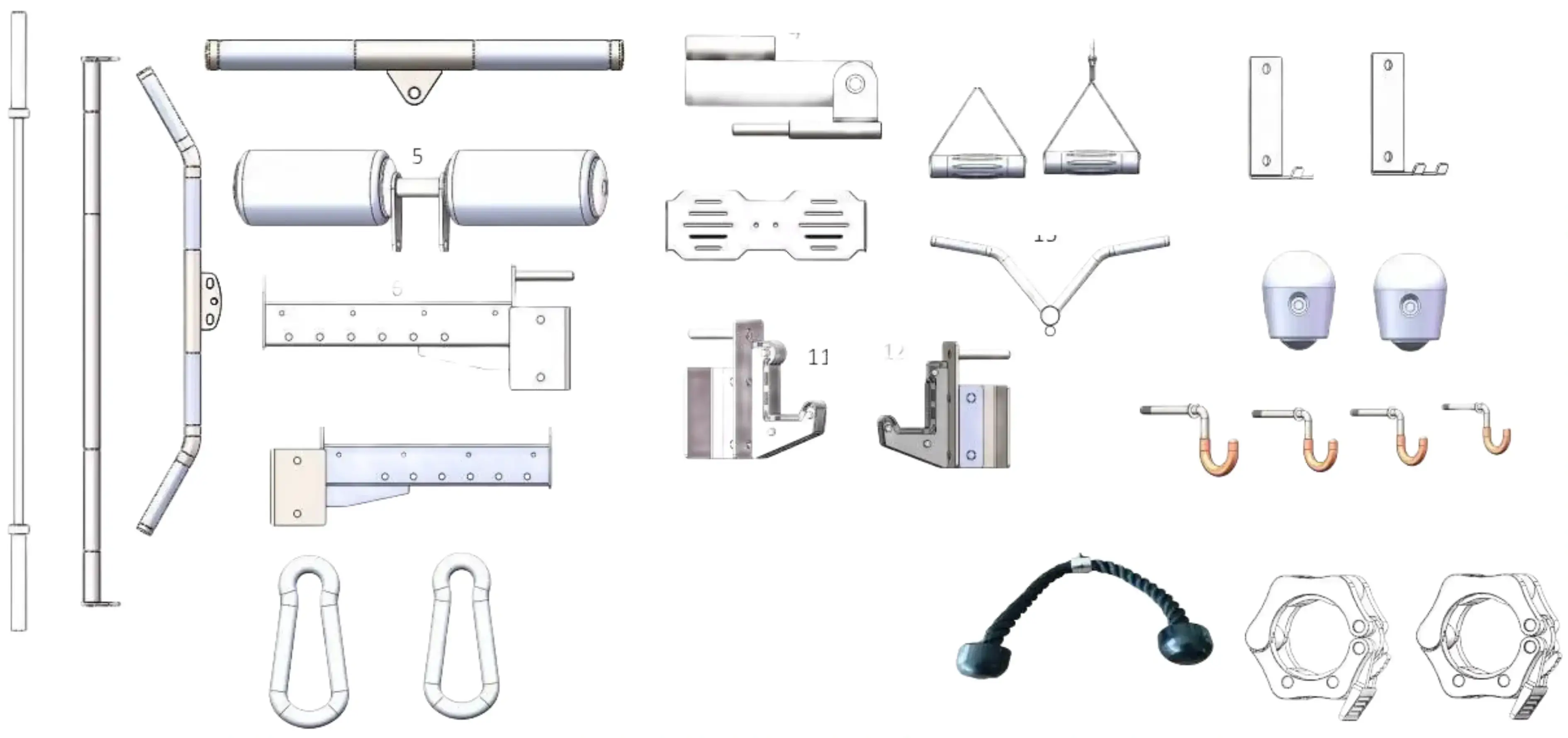 French Fitness FSR100-CB Commercial Cable Smith Rack w/Counter Balance (New) - Image 3