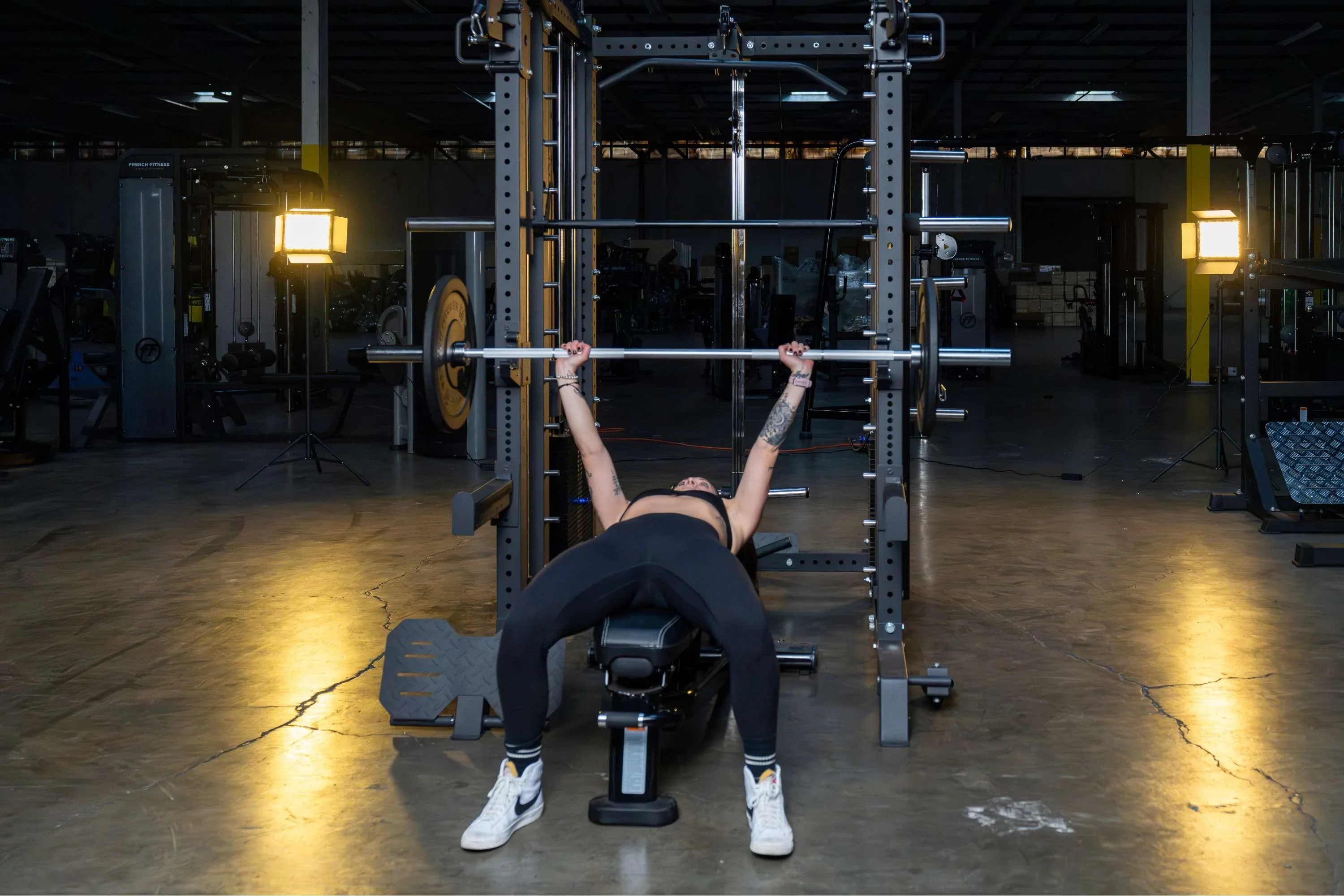 French Fitness FSR100-CB Commercial Cable Smith Rack w/Counter Balance (New) - Image 7