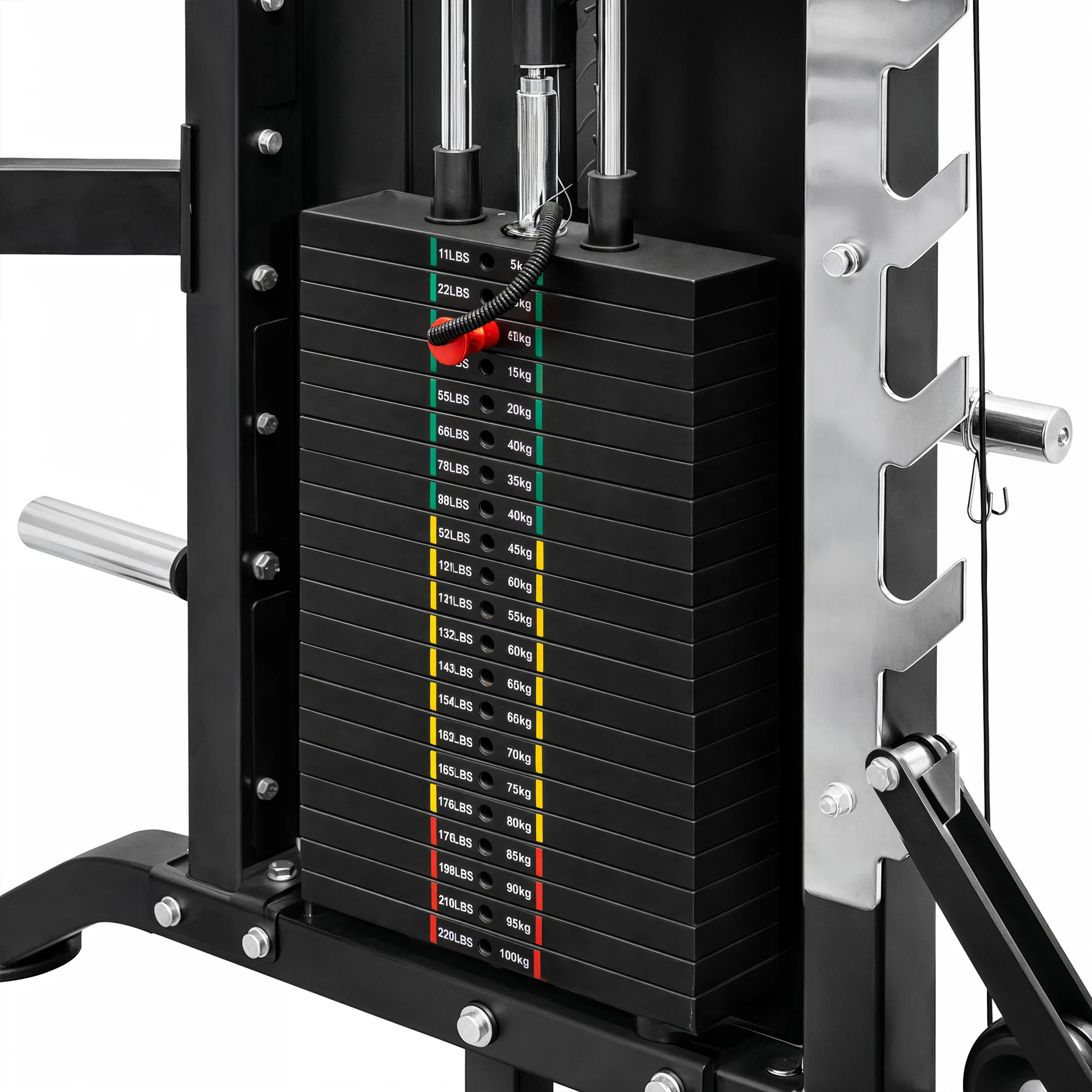 French Fitness FSR90 Functional Trainer Smith & Squat Rack Machine (New) - Image 13