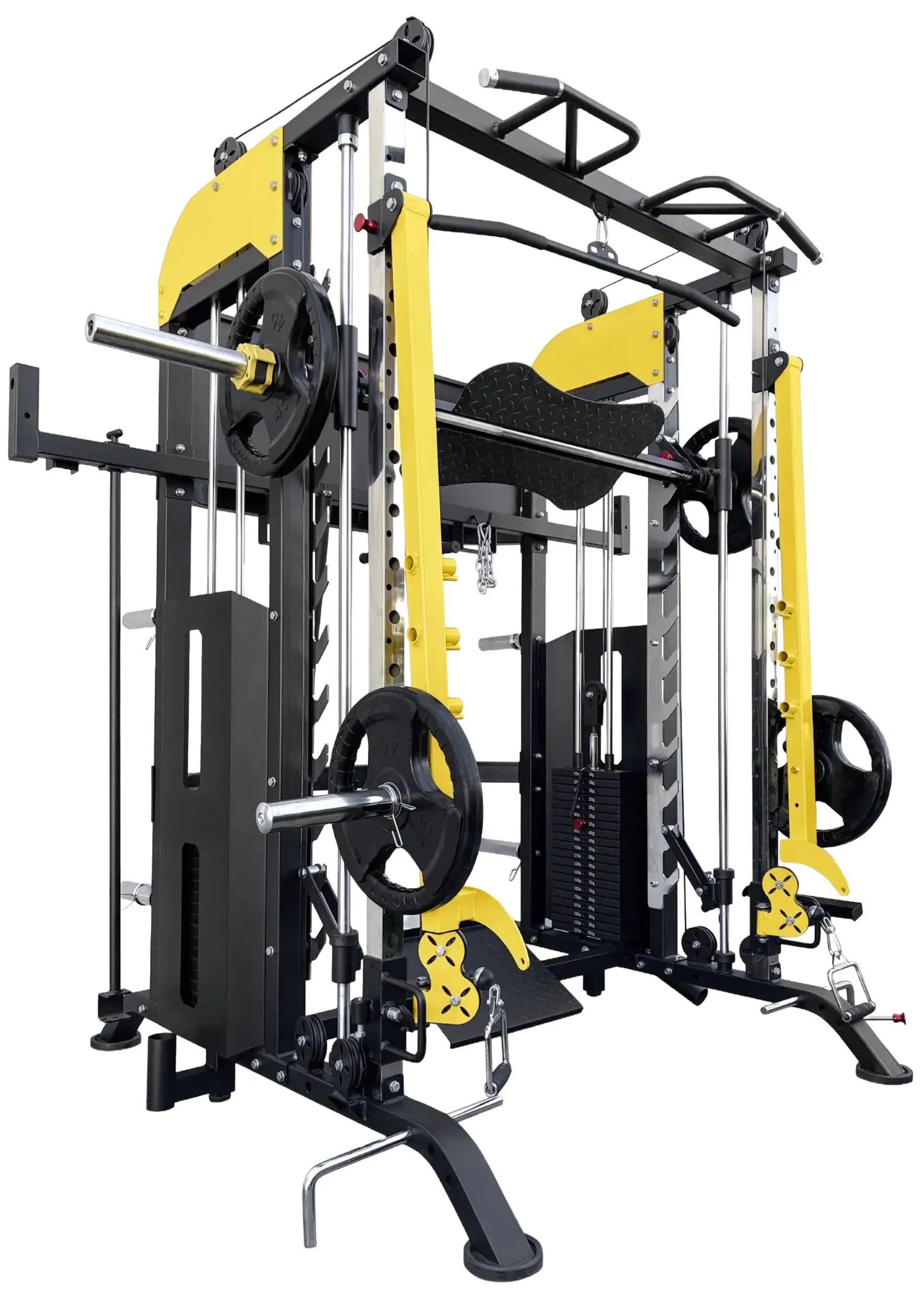 French Fitness FSR90 Functional Trainer Smith & Squat Rack Machine (New) - Image 6