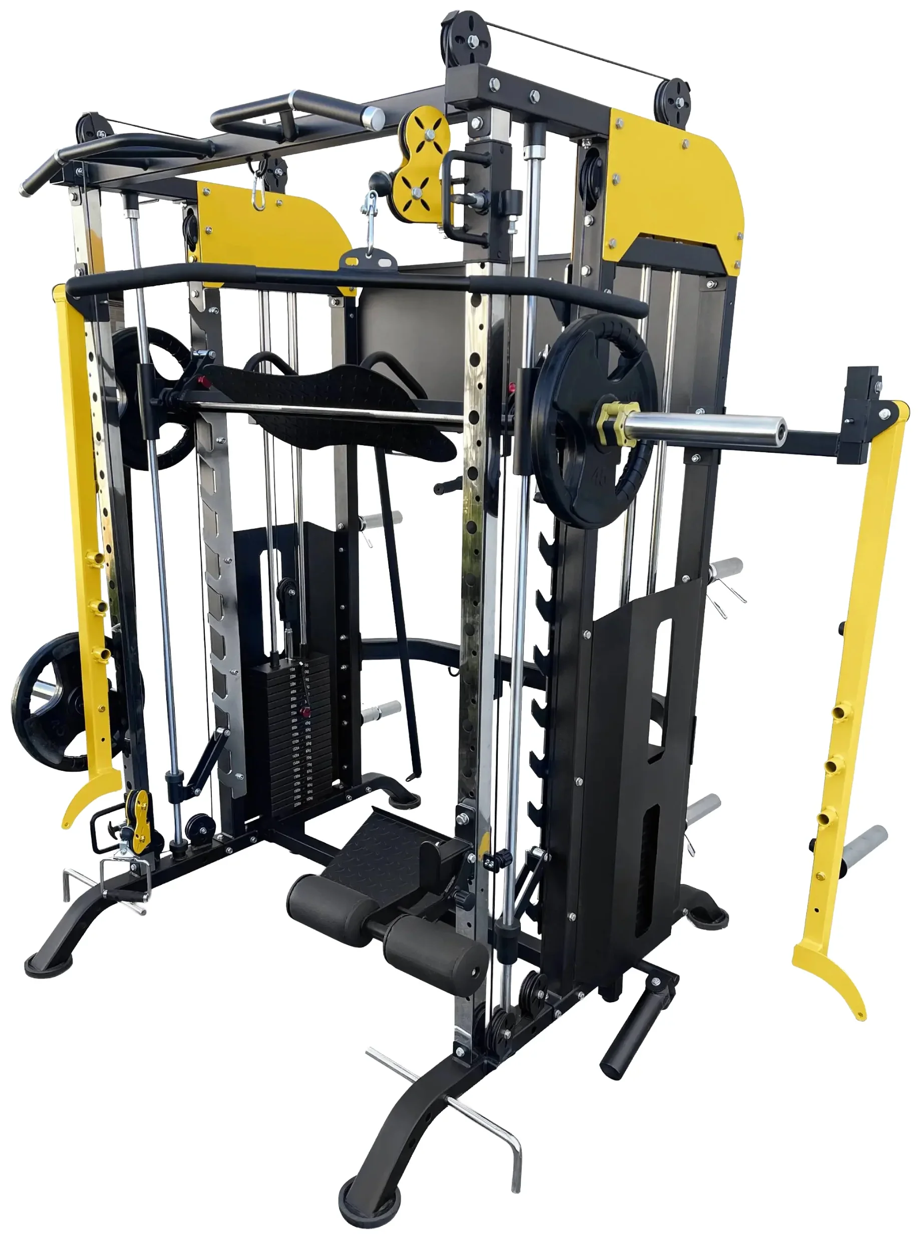 French Fitness FSR90 Functional Trainer Smith & Squat Rack Machine (New) - Image 7