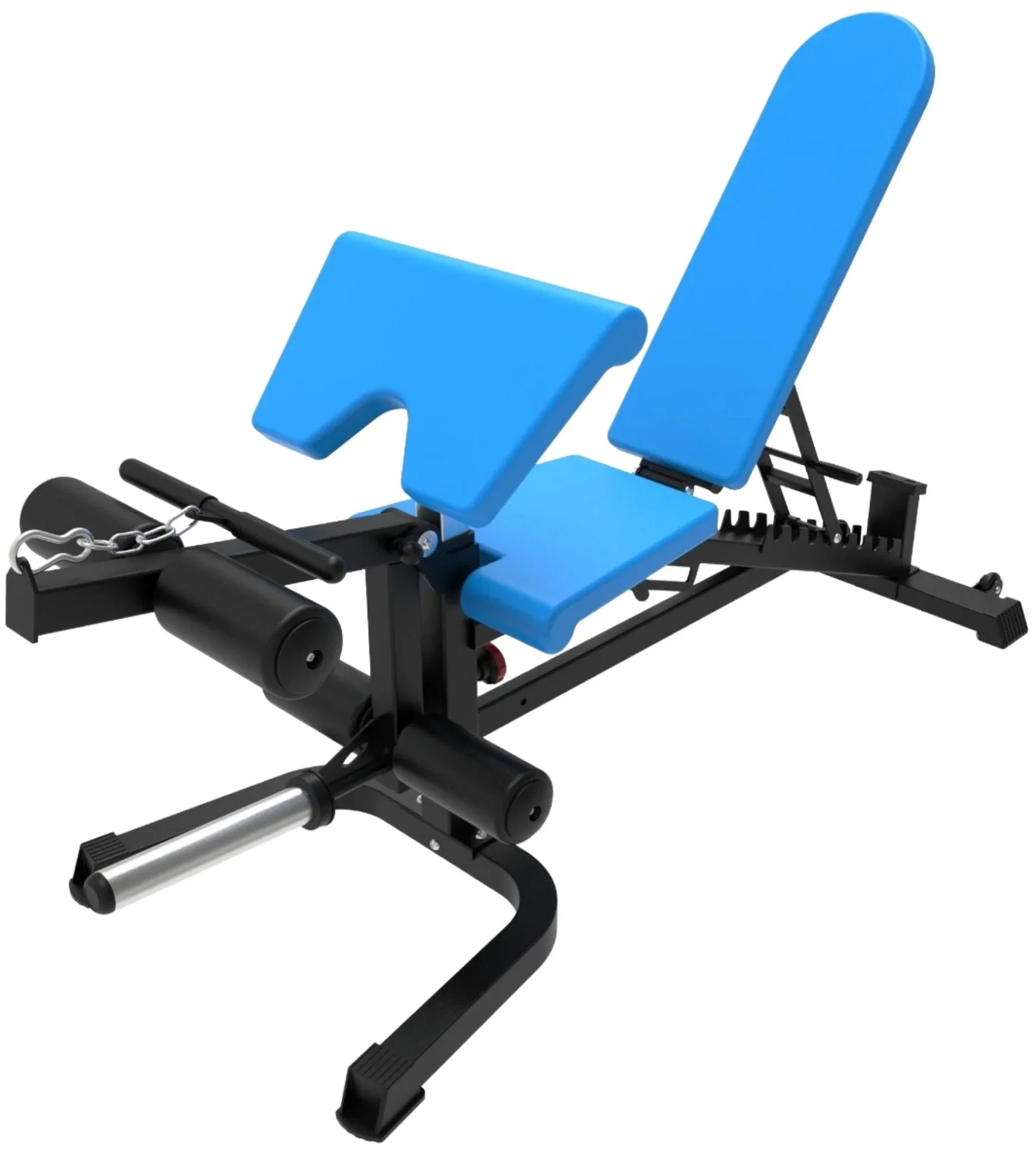 French Fitness Multi Functional Adjustable Bench V2 w/Arm Curl + Leg Ext (New) - Image 4